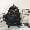 Backpack Leisure Outdoor Travel Graffiti Personality Korean Version Student Wear-resistant Schoolbag