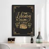 Retro Book Reading Canvas Poster Encourage Reading Poster Wall Artistic Painting Picture for Living Room Study Bookstore Decor