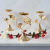 Candlers Holder Metal Leaf Leaf Geométrique Géométrique Chandelle Soalight For Home Wedding Party Dîner romantique Décoration