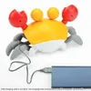 Animaux électriques / RC Crab Interactive Toy bébé créatif Crab Escape Electronic Animal Animal Pet Escape and Music Childrens Giftl2404