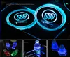 2pcs LED Car Gup Halder Lights pour, 7 couleurs changeant USB Charging Mat Minscent Cup Pad, LED Interior Atmosphere Lamp2715663