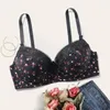 Bras Beauwear Floral For Women Push Up Bra Padded Lace Underwear With Wire Embroidered Lingerie 75B-90B