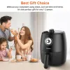 Fryers Lism Mini Small Air Fryer, Compact 2 Quart Air Fryer Temp/Time Dial Control med Air Fryer Cookbook 50st pappersfoder