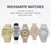 Luxe die er volledig uitziet, bekijk Iced Iced for Men Woman Top vakmanschap uniek en dure Mosang Diamond 1 1 5a horloges voor hiphop industrieel luxueuze 1103