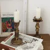 Candle Holders European and American Retro Candlestick Ornamens Ins Style Decoration Po Props Romantische Franse dinerindeling