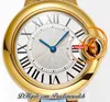 CRW6920097 Suisse Quartz Womens Watch Jblf 33 Emballage 18k Yellow Gold Case Silver Black Roman Dal