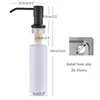Sıvı Sabun Dispenser Mat Siyah Mutfak Paslanmaz Çelik Pompa 220ml Plastik Şişe Lavabo Montajı