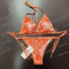 Bikini femminile Bikini Bikini Bikini Swimwear Swimsuit costume da bagno costose costume da bagno in poliestere Lettera di vacanza a metà vita Scarica spiaggia scrunch sexy costumi da bagno in bikinis sexy