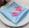 50pcs 45 x 45cm Satin Table Napkins Banquet Dinner Napkin Cloths Handkerchiefs For Hotel Event Party Wedding Decoration