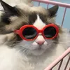 Cat Costumes Round Plastic Pet Accessoires Glasses Pos Props Products Eye-Wear Pets Party Decor Sunglasses