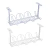 Under skrivbordkabelhantering Tray Cord Organizer Wire Socket Hang Holder Power Strip Rack Stansning Kök förvaring Hem Tools