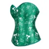 Red Overbust Corset Christmas Corset met drukkerstmis Green Bustier Corset Top Plus Size Santa Costume Women Halloween