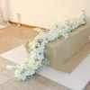 Fiori decorativi 1 m orchide orchid tavolo di ortensia fiore runner banchetto a fila artificiale Evento Event Decorazione del matrimonio