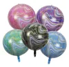 22 Zoll schwimmende Achat -Marble -Dekoration 4D Aluminium Ballon Hochzeits Geburtstagsfeier Einkaufszentrum Aktivitäten 5 Paket5306859