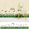 Wall Stickers For Kids Room Waterproof Sticker Cartoon Flowers Grass Bedroom Art Decal Cute Mural Removable Butterfly Pattern Colorful