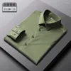 Camisas casuais masculinas 13 coloras de seda camisa branca para homens comerciais do escritório social