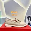 SURET BUTS Designer Modna Kobiety Lady Beige zamszowe skórzane patchwork okrągłe palce klamra poślizg na wygodnych mokasyna zapatos