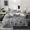 Defina a cama Pattern Flower Plum Blossom Tampa de edredão confortável travesseiros de lençóis de cama de alta qualidade de alta qualidade