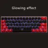 Acessórios PBT Keycap 61 Chave Red e Black Double Backlight Keycaps Colun