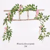 Dekorativa blommor Artificial Flower Wisteria Rattan Winding Hanging Plastic Vine String Wedding Restaurant Home Decor