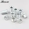 10pcs M10 8/10/13/15/20 mm Tubo de diente con tuerca para lámparas Tornillo hueco de metal de metal Dientes blanqueadoras de rosca de rosca Base de iluminación