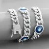 Nouveau design Fashion Jewelry Colliers personnalisés Collier Iced Out Chunky Evil Eye Cubain Chain Link