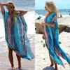 Zomer vrouwen sexy strandjurk tuniek pareos sarong badkleding kaftan gewaad dames dames zwemmen bikini cover up 240412