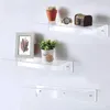 Storage Bags 2 Pcs Wall Hanging Shelf Mounted Bookshelves Invisible Acrylic Ledge Plastic Floating Living Room