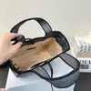 Women Beach Bags Einkaufstasche Verstellbare Schultergurte Einsumbende Beutel Stroh Umhängetasche Reisen Einkaufstasche Designer Handtasche Form Geldbeutel Brieftasche Crossbody Tasche