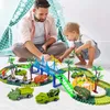 Children Electric Magic Climbing Dinosaur Track Toy Engineering Car Kids Track Car Train Toys for Children Birthday Gift 240329