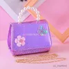 Torebki 2024 nowe dziewczyny Princess Crossbody Bag Cute Kids Mini Ręka Worka Butterfly Decor Baby Moneta Box