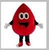 Halloween Red Blood Drop Mascot Costume Halloween Christmas Fancy Party Cartoon Outfifit Outfifi