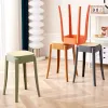 Sgabelli in stile nordico sgabello impilabile sgabello comodo sedia di plastica con supporto stabile e design a tenuta stagna