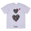 Projektant CDG moda męska gra T Shirt Red Heart Commes Casual Women koszulki des odznaka garcons wysoko quanlity tshirts bawełniane hafty haftowe koszulki lulusup