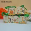 10pcs safari mini boîte de bonbons en papier pour les animaux de jungle d'été fête à thème faveur pour bébé fille 2ème anniversaire décoration cadeau invité