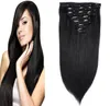 100 g clip in menselijke haarextensies rechte natuurlijke Indiase haar clip ins real hair extensions clip in 8pcs2366103