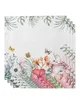 4/6 / 8pcs plantes tropicales Fleurs de table papillon des serviettes de restauration en tissu