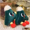 Stuffed Plush Animals Pop Up Cute 4-Inch Christmas Tree 10Cm Doll Hine Grab P Toy Birthday Gift Holiday Keychain Drop Delivery Toys Gi Ota9X