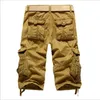 Shorts casual estivi maschi dritti shorts solidi shorts uomini joggers pantaloncini cargo cotone ginocchia di cotone lunghezza giacca da tubi 240410