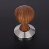 51 53 58 mm Pandage en palissandre Coffee Cadre Espresso Powder Flat Press Hammer Coffee Tamper Grind Grinder Espresso Barista Tool T306O