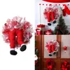 装飾的な花エルフの脚リースクリスマス装飾家のためのぬいぐるみドアデコの装飾