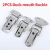 Nouvelle arrivée 2pcs Silver Duck-bouche boucle vintage Mini Lock Box Boîte cadeau cadeau Couctes Buckles Toggle Hasp Latch Catch Pinmp