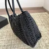 Designer Bolsa feminina de alta qualidade Bolsa de palha de palha de alta qualidade Handals de viagem Bolsas de cesta de verão Tootes casuais