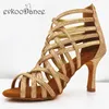 Dance Shoes Evkoodance Golden Glitter Professional 8.3cm DIY Zapatos de Baile Size US 4-12 Latin Ballroom for Women Evkoo-546