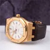 Audema Pigue Watch Royal Oak APF Factory 18K Rose Gold "Jumbo" 39mm blanc Dial 15300OR