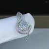 Colares pendentes Huitan Colar elegante de noiva para o casamento de luxo de luxo CZ