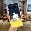 Peach och Goma Cat Phone Case Cover för Google Pixel 8 7 6 5 4 4XL SUCKSUST SILICONE 7A 6A 5A 4A 3A 3AXLPRO TRANSPARENT SCAL
