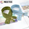 Meetee 4pcs 15-30cm 3 # Zippe métalpre Gol Silver Dents Ferm-end For Sac Clothes Veste Kit de réparation de poche Accessoires de couture