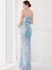 Robes décontractées Sexy Elegant Wedding Prom Long pour les femmes 2024 Bironce de luxe Soirée Soirée maxi Sequin Summer Vestidos