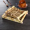 Piastre piatti di bambù vano vano spuntino display piastra pallet in legno tavolo da tè tessuto per pane porto multifunzione
